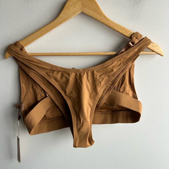 Skims Plunge Two Piece Bikini Set Womens Size XL Brown Underband  NWT - Picture 7 of 10